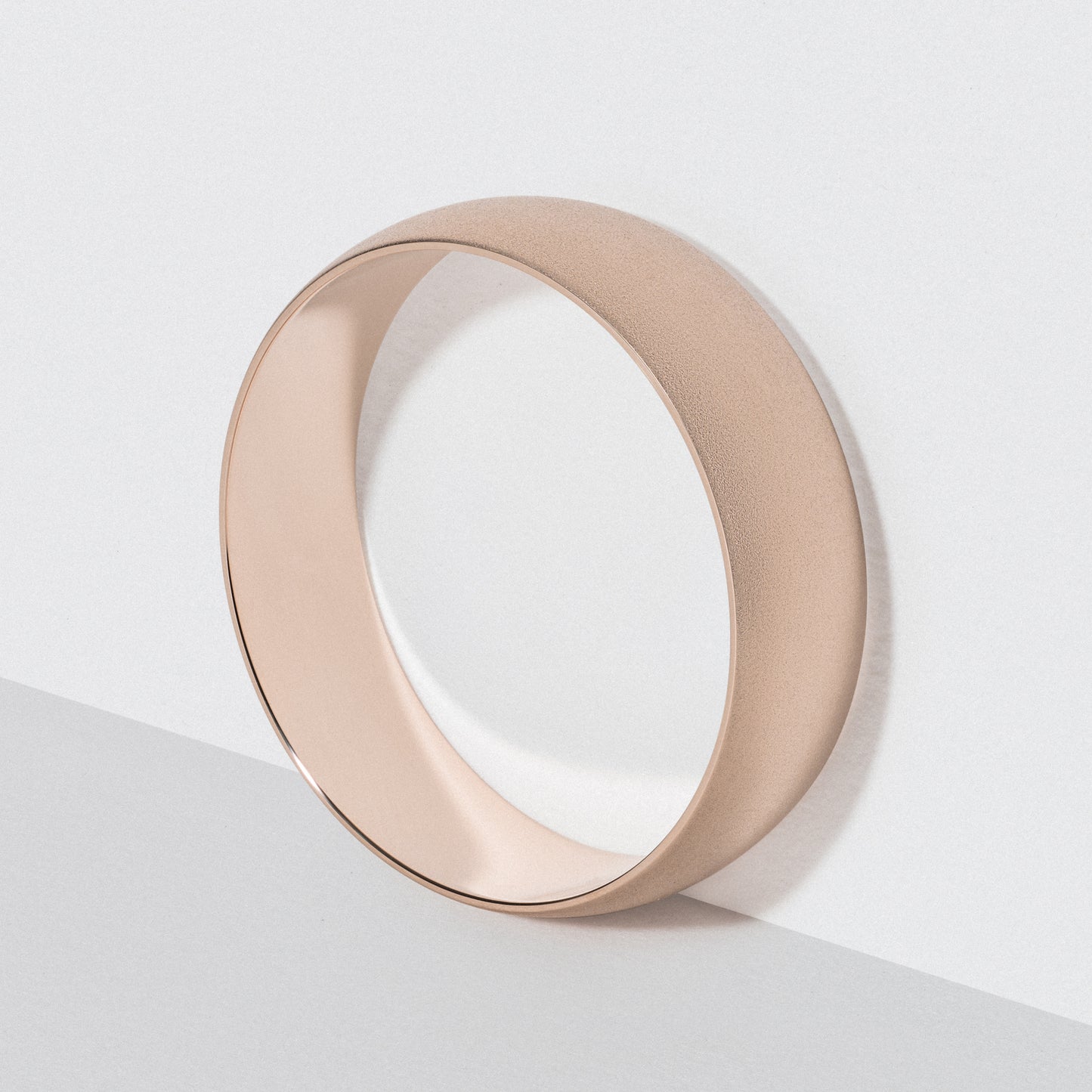 Rose Gold Classic Wedding Band - Matte 6mm