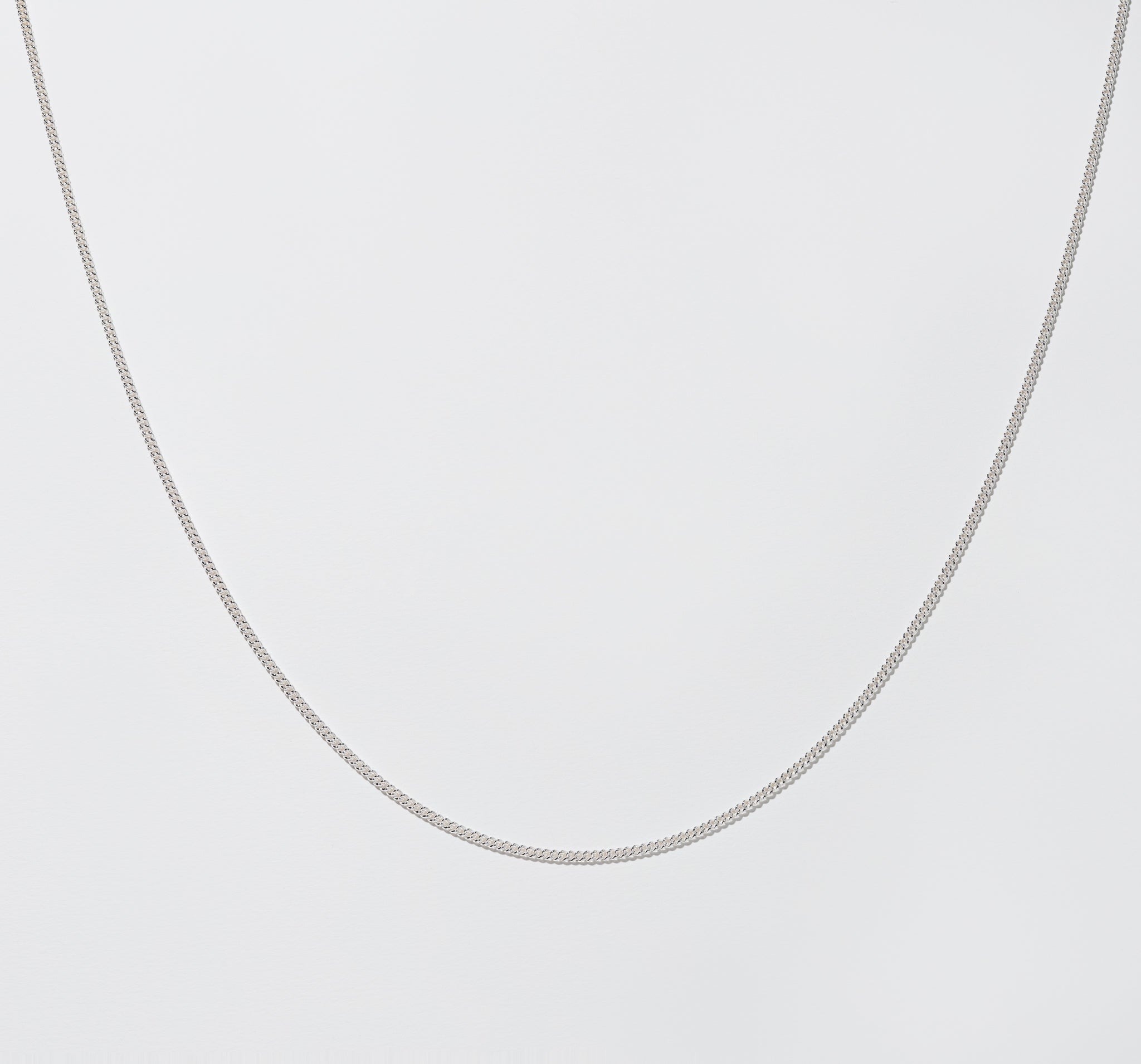 Thin Curb Chain Necklace made of Sterling Silver - Silvertraits