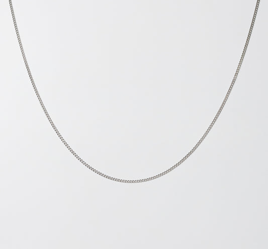 White Gold Curb Chain - Polished 2.35mm