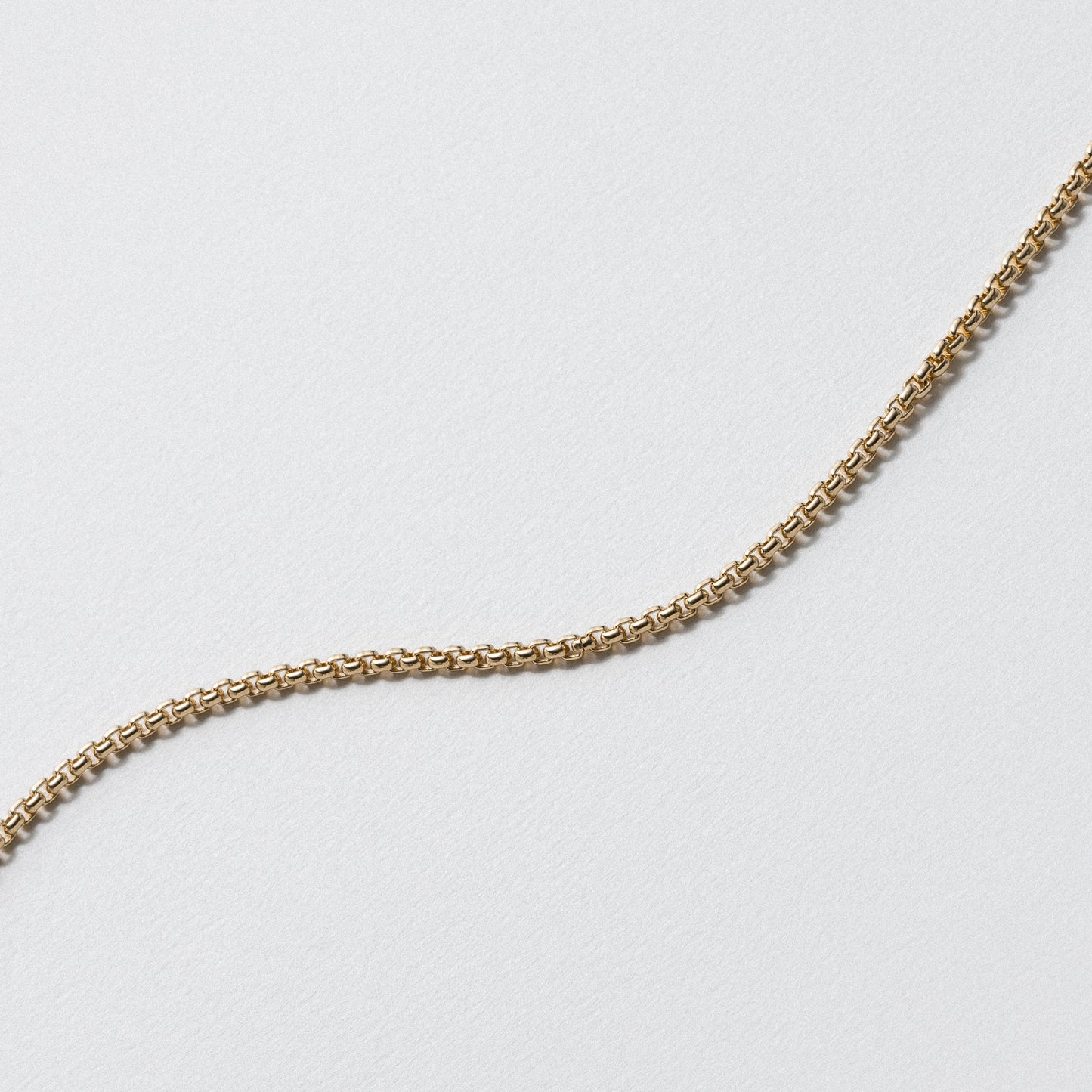 Yellow Gold Box Chain Bracelet - Polished 2.6mm