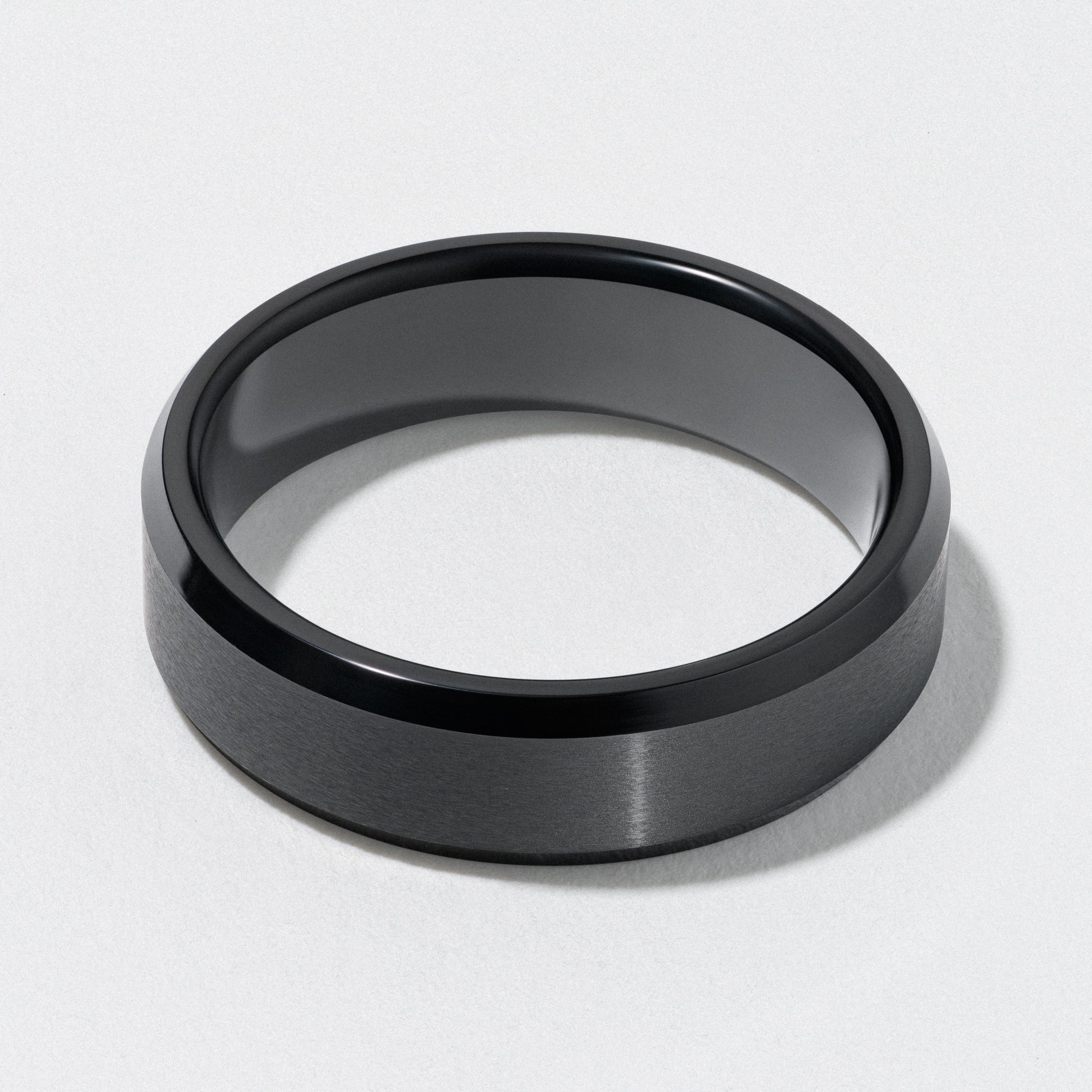 Flat black on sale wedding band