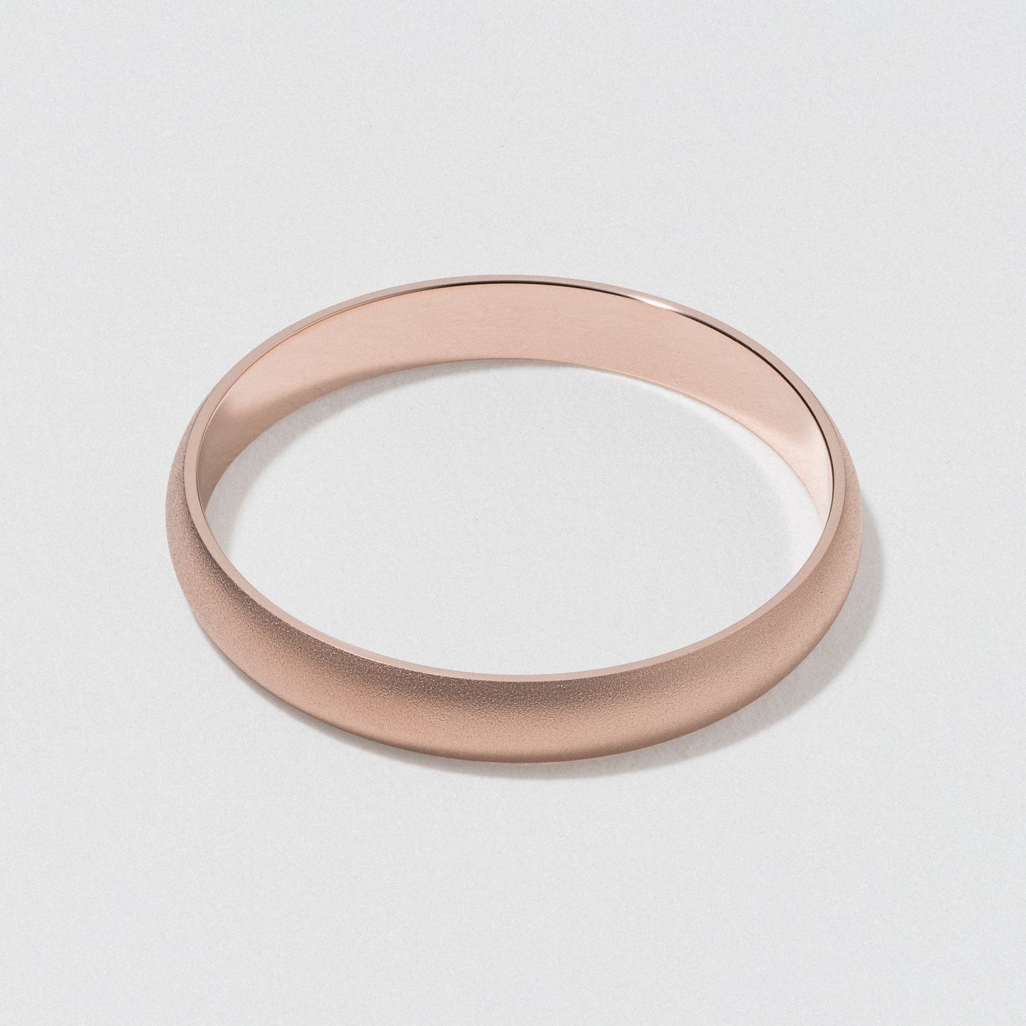 Rose Gold Classic Wedding Band - Matte 3mm