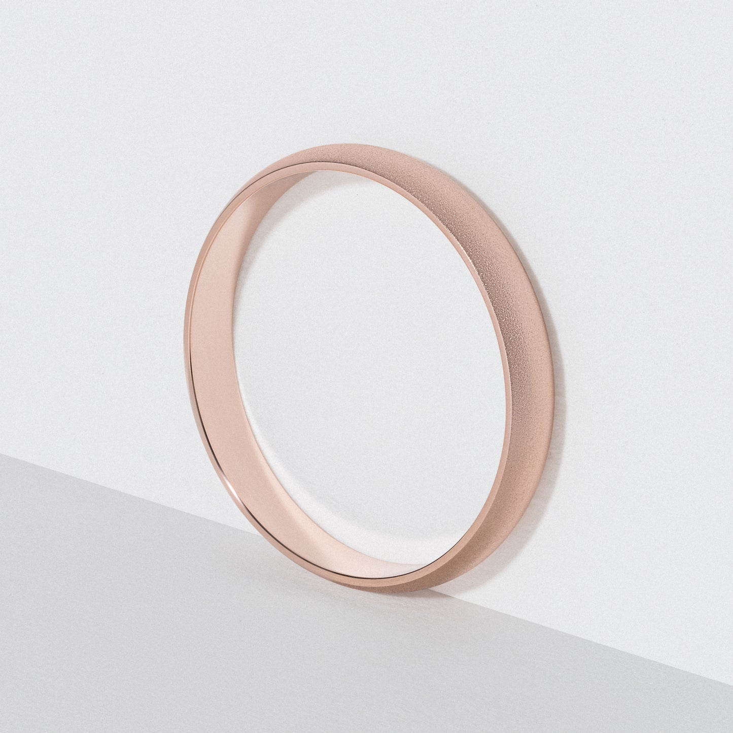 Rose Gold Classic Wedding Band - Matte 3mm