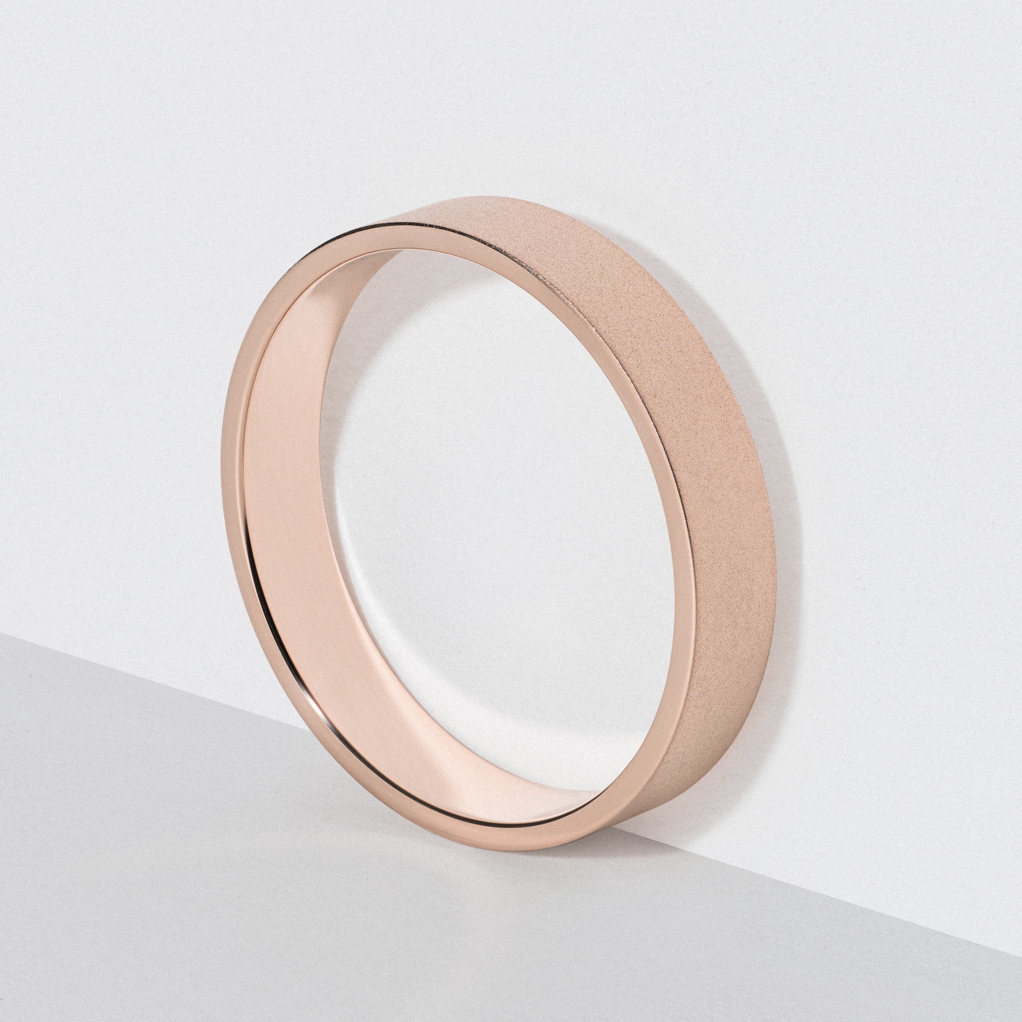 Rose gold sale flat ring