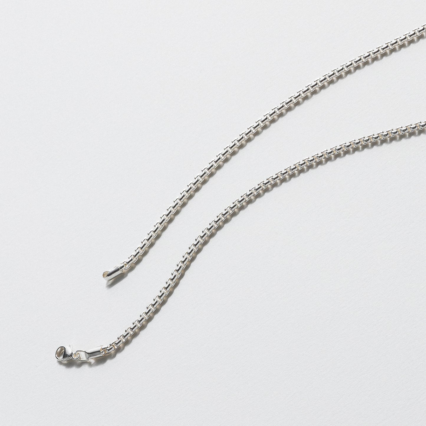 White Gold Box Chain - Polished 2.6mm