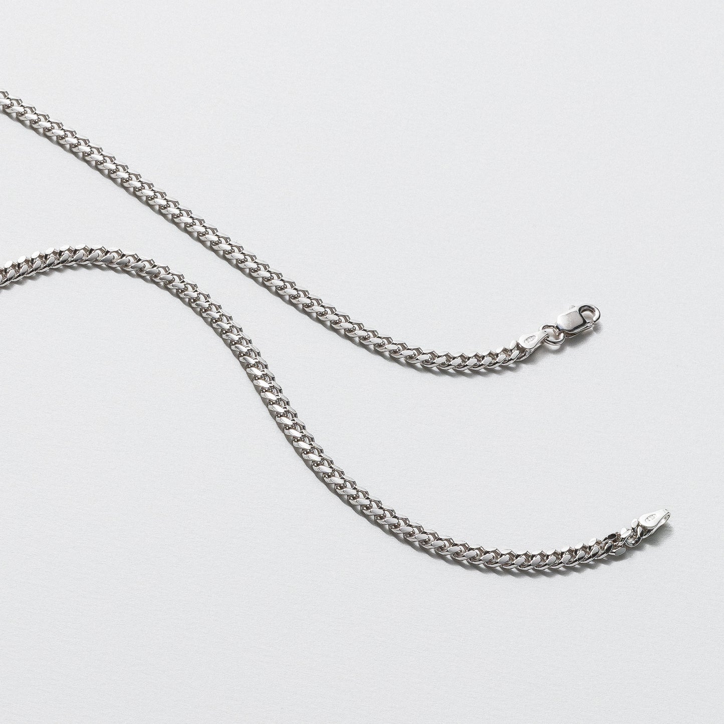 Sterling Silver Curb Chain - Polished 3.5mm