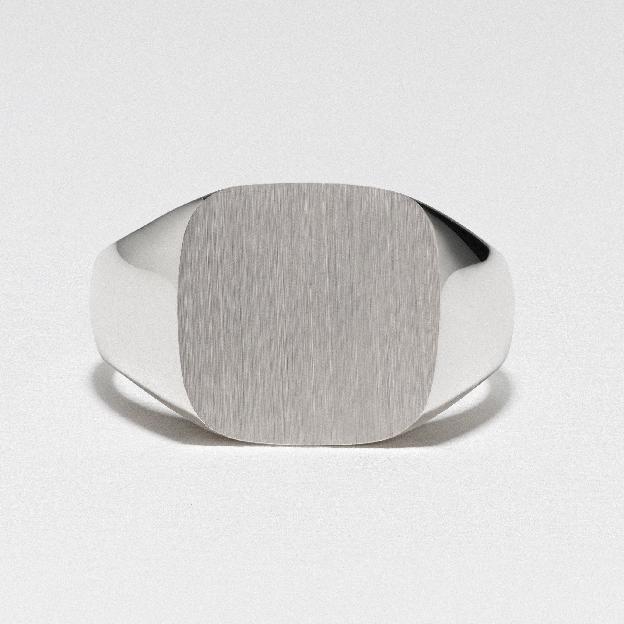 Mens silver clearance square signet ring