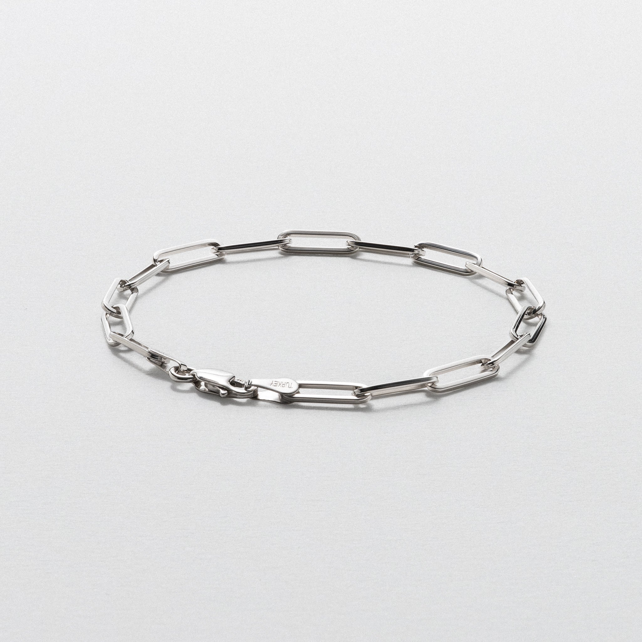 Sterling Silver Chain Link Bracelet - Polished 3.85mm