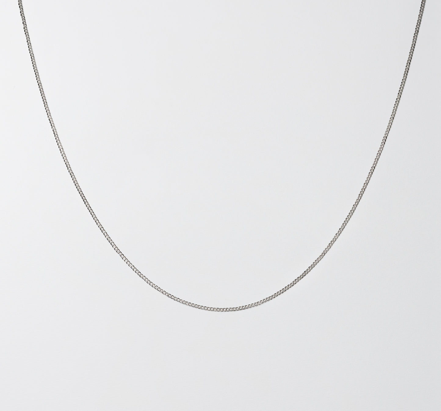 White Gold Curb Chain - Polished 1.95mm
