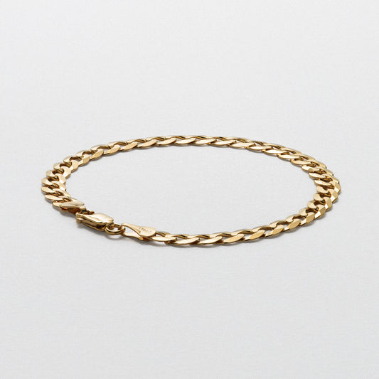 Yellow Gold Curb Bracelet - Polished 5.8mm