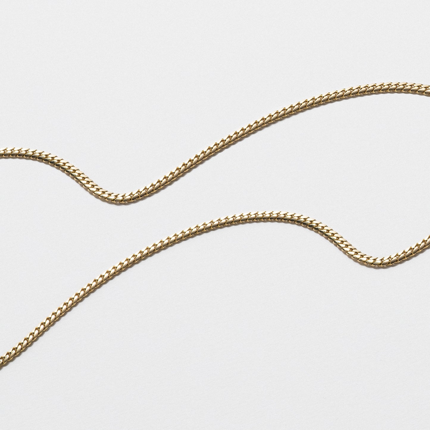Yellow Gold Curb Chain - Polished 3.3mm