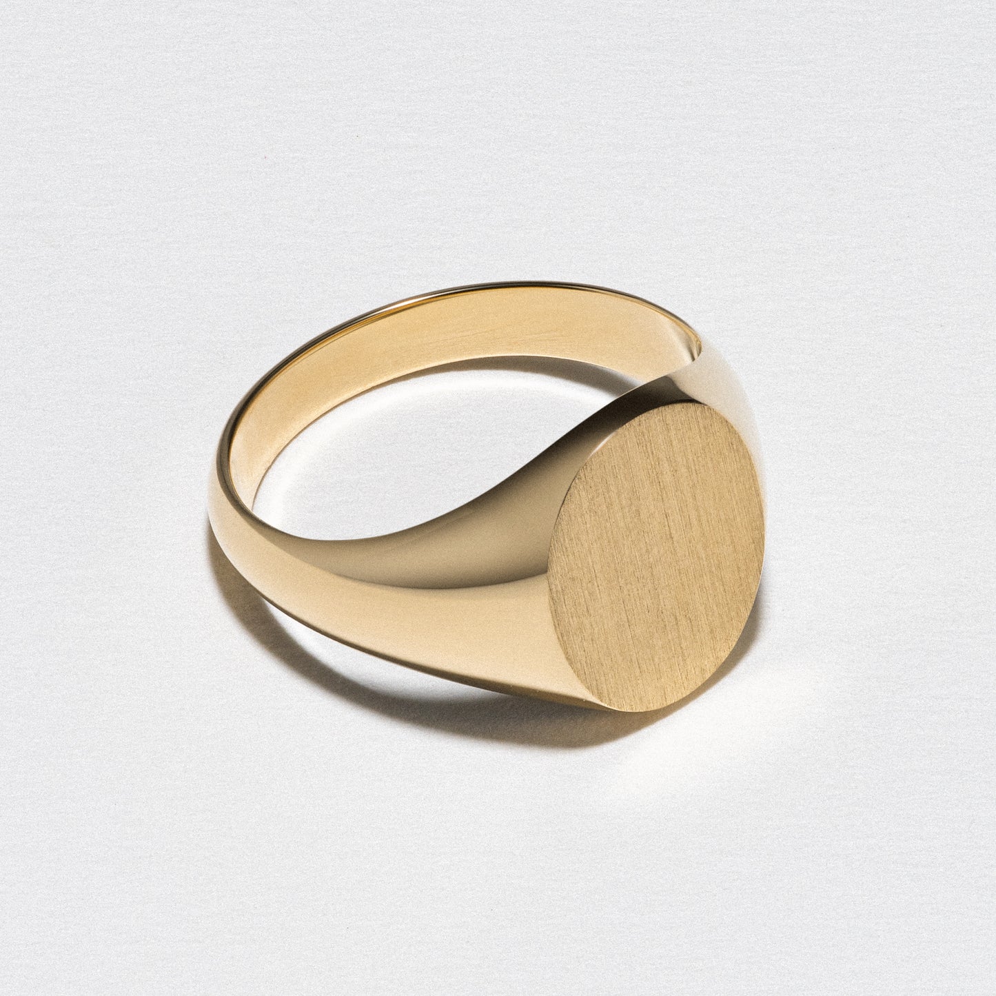 Yellow Gold Signet Ring, Oval - Polished